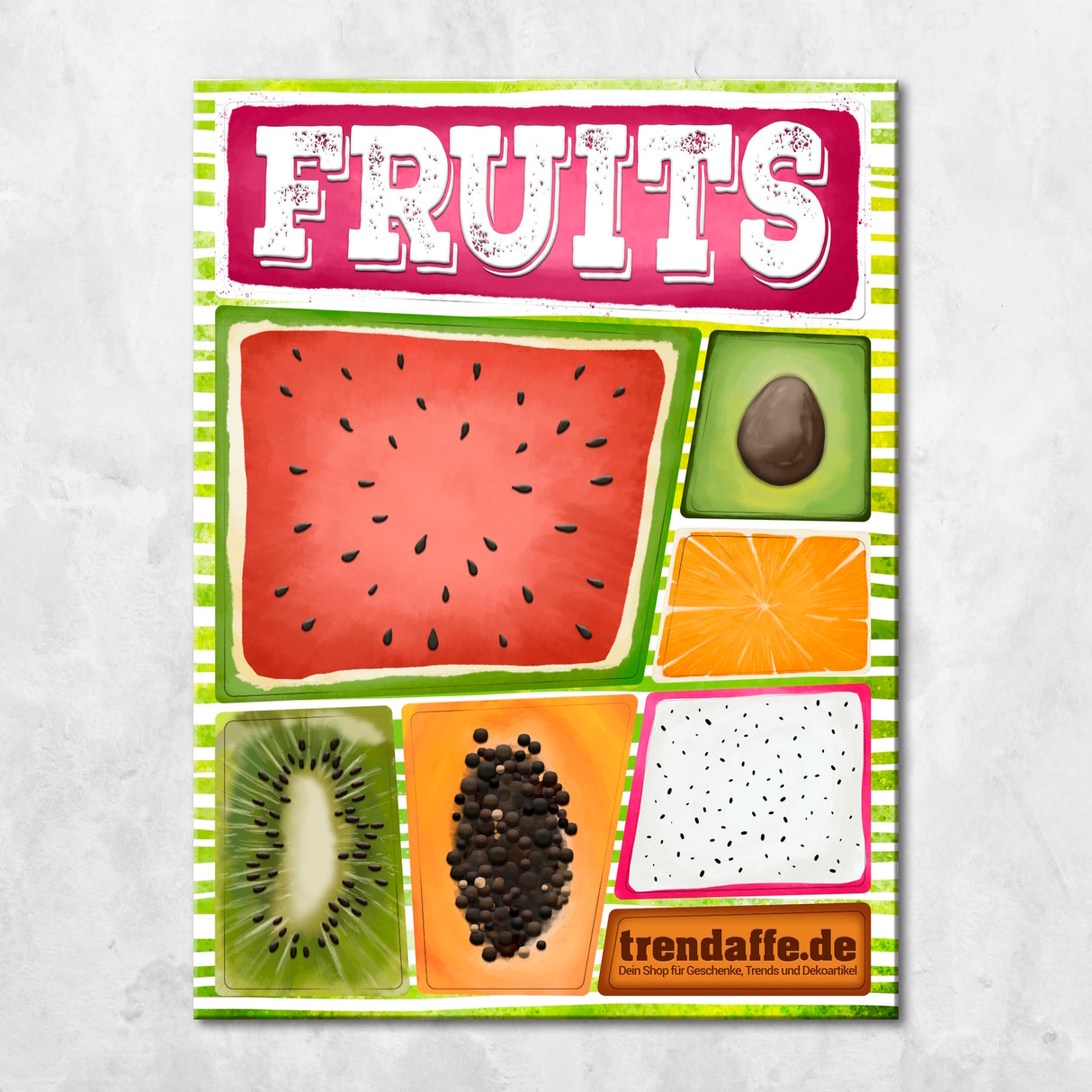 Fruits Kühlschrankmagnete 7er Set mit Thema Früchte