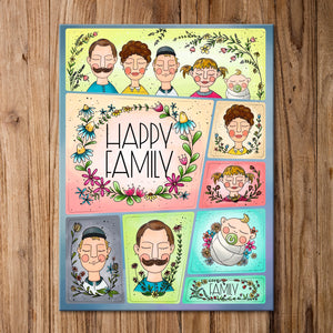 Happy Family Kühlschrankmagnete 8er Set mit Thema Familie