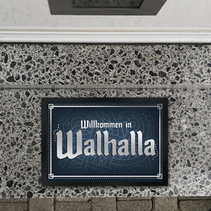 Willkommen in Walhalla Fußmatte mit Runen Motiv