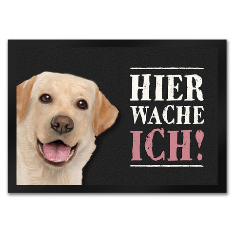 Hier wache ich! Labrador Fußmatte