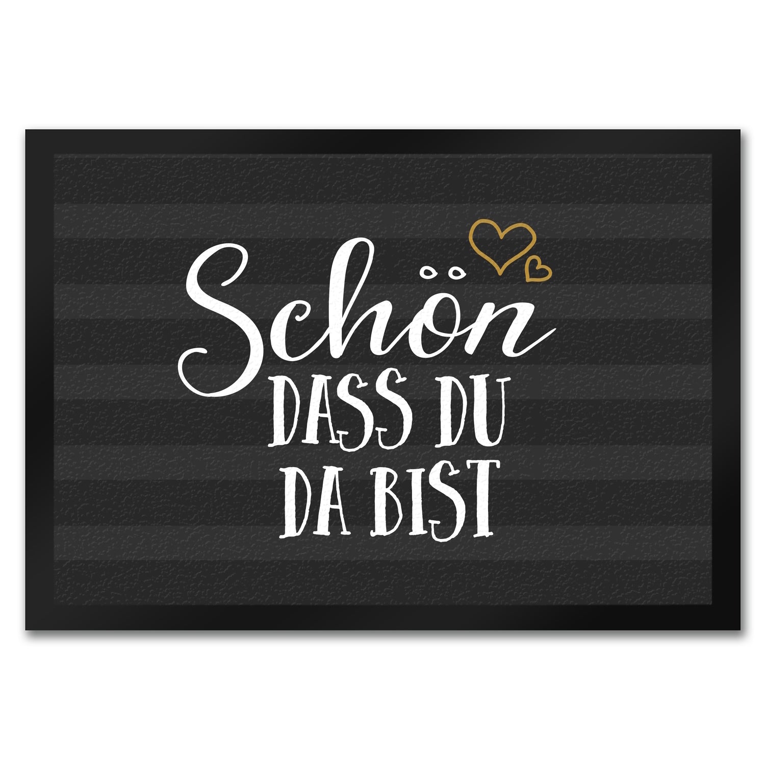 Trendaffe Fußmatte „Herzlich Willkommen, War Nur Spaß Hau Ab“ – 50x35 Cm, Schwarz-weiß, Randlos