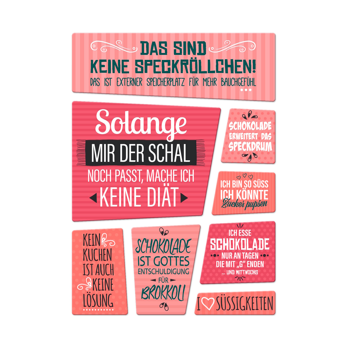 8er Set Süßigkeiten Sprüche Jetzt kaufen und