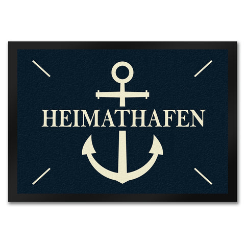 Heimathafen Fußmatte mit Anker Motiv