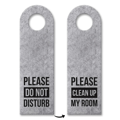 Please do not disturb oder Clean up my room Türhänger mit Balken