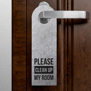 Please do not disturb oder Clean up my room Türhänger mit Balken