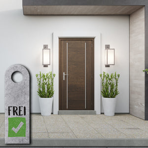 Besetzt oder Frei Türhänger mit Symbolen für die Toilettentür
