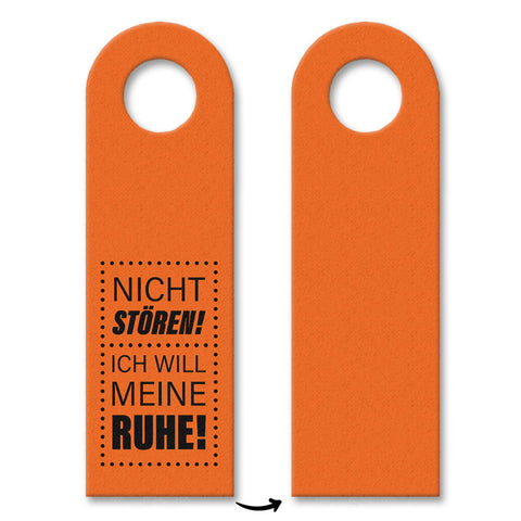 Nicht stören! Ich will meine Ruhe! Türhänger in Orange