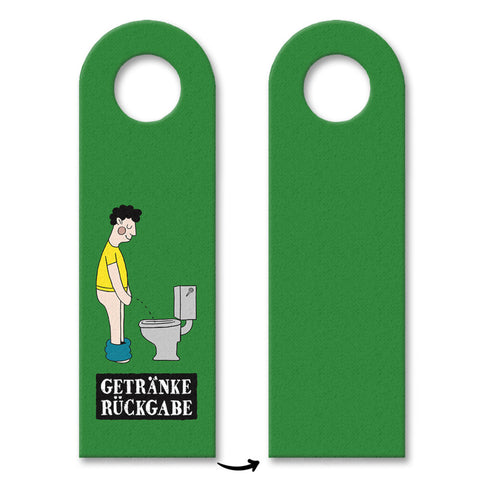 Toiletten Türhänger mit Spruch: Getränkerückgabe