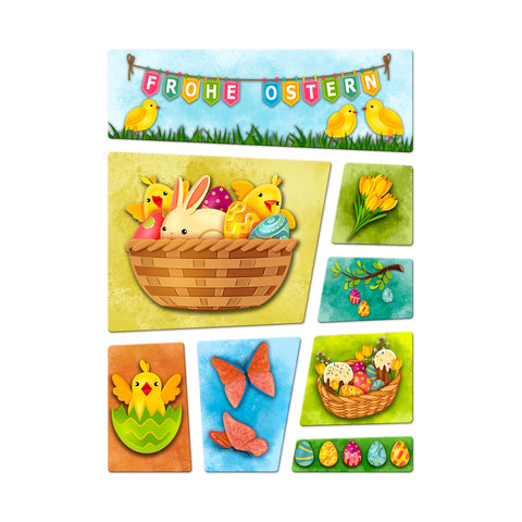 Frohe Ostern Kühlschrankmagnete im 8er Set