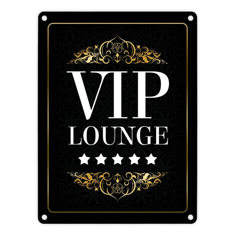 VIP-Lounge Metallschild mit 5-Sterne Motiv