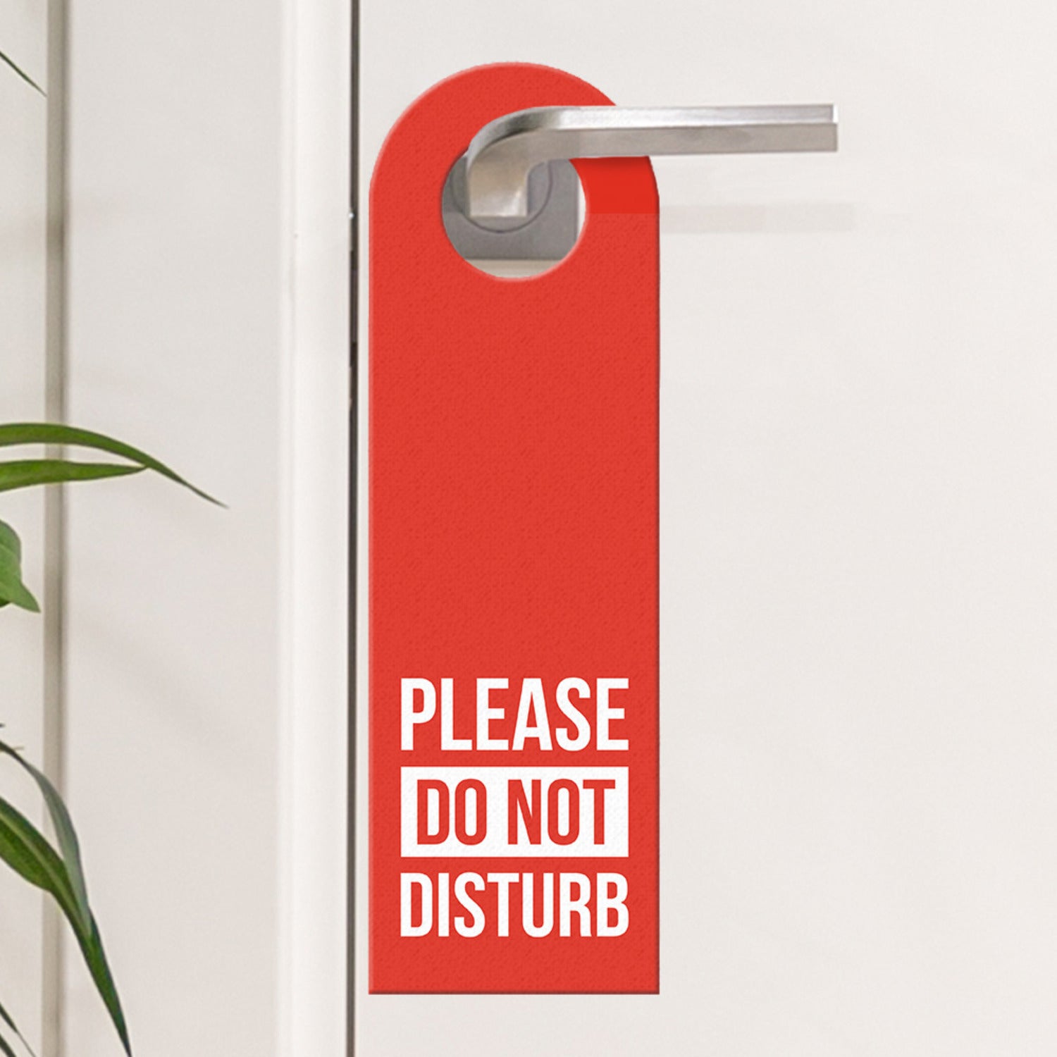 4 Leder-Türanhänger Für Hotel & Büro – Beidseitig 'Bitte Nicht Stören' / 'Zimmer Reinigen', 24 X 8 Cm