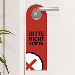 Bitte nicht stören oder Zimmer reinigen Türhänger mit Symbolen in Rot-Grün