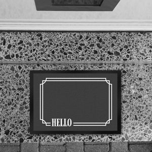 Hello Fußmatte Besuch Gast Gäste Begrüßung Wohnungstüre Türe Zuhause