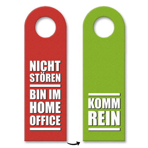 Nicht stören, Homeoffice oder Komm rein Türhänger -grün