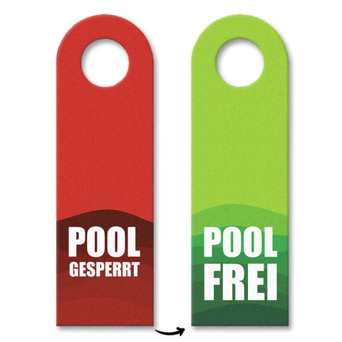 Pool gesperrt oder frei Türhänger