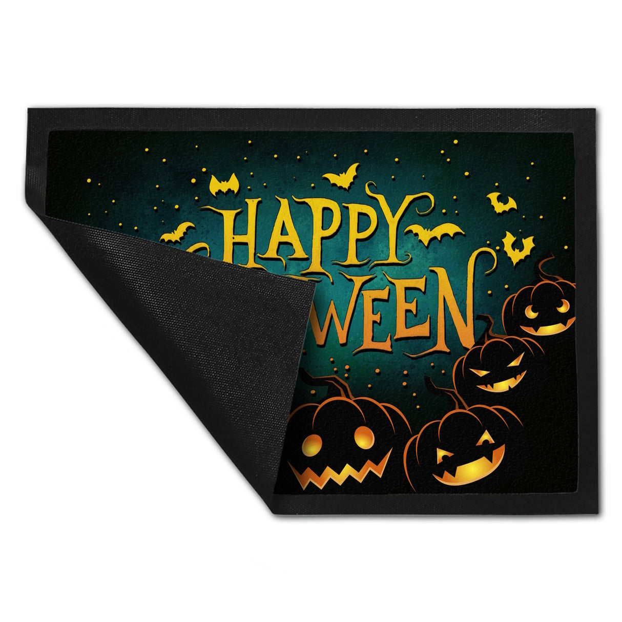 Happy Halloween Fußmatte mit Kürbis Motiv