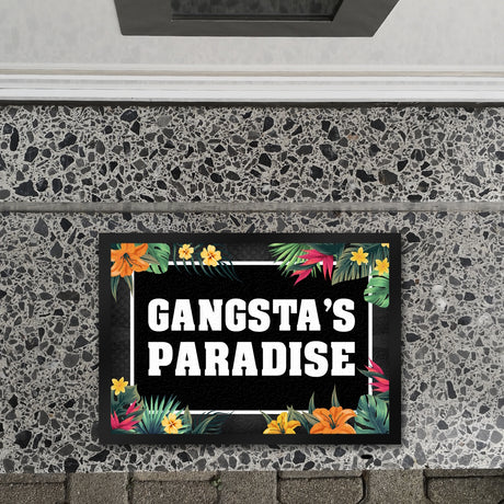 Gangsta's Paradise Fußmatte mit Blumen Motiv