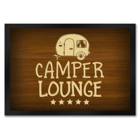 Camper-Lounge Fußmatte mit Wohnwagen Motiv VIP Wohnwagen Wohnmobil Urlaub Gast Gäste