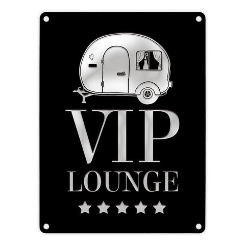 VIP-Lounge Wohnwagen Metallschild