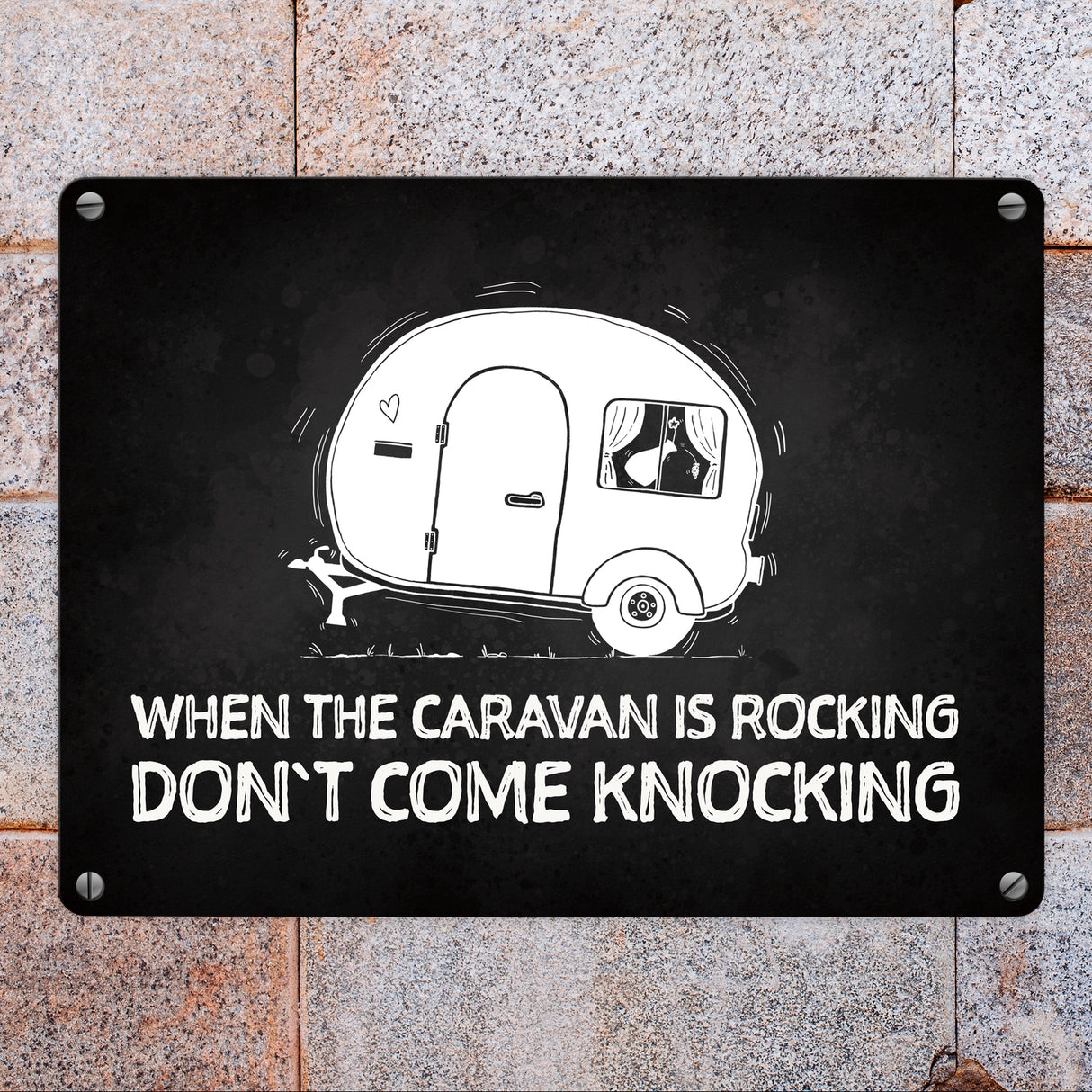 When the caravan is rocking... Wohnwagen Metallschild