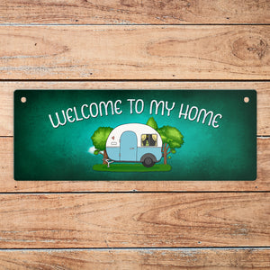 Welcome to my home oder bin am See Camping Wendeschild mit Kordel