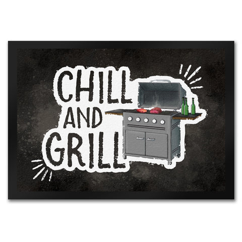 Chill and grill Fußmatte mit Elektrogrill Motiv