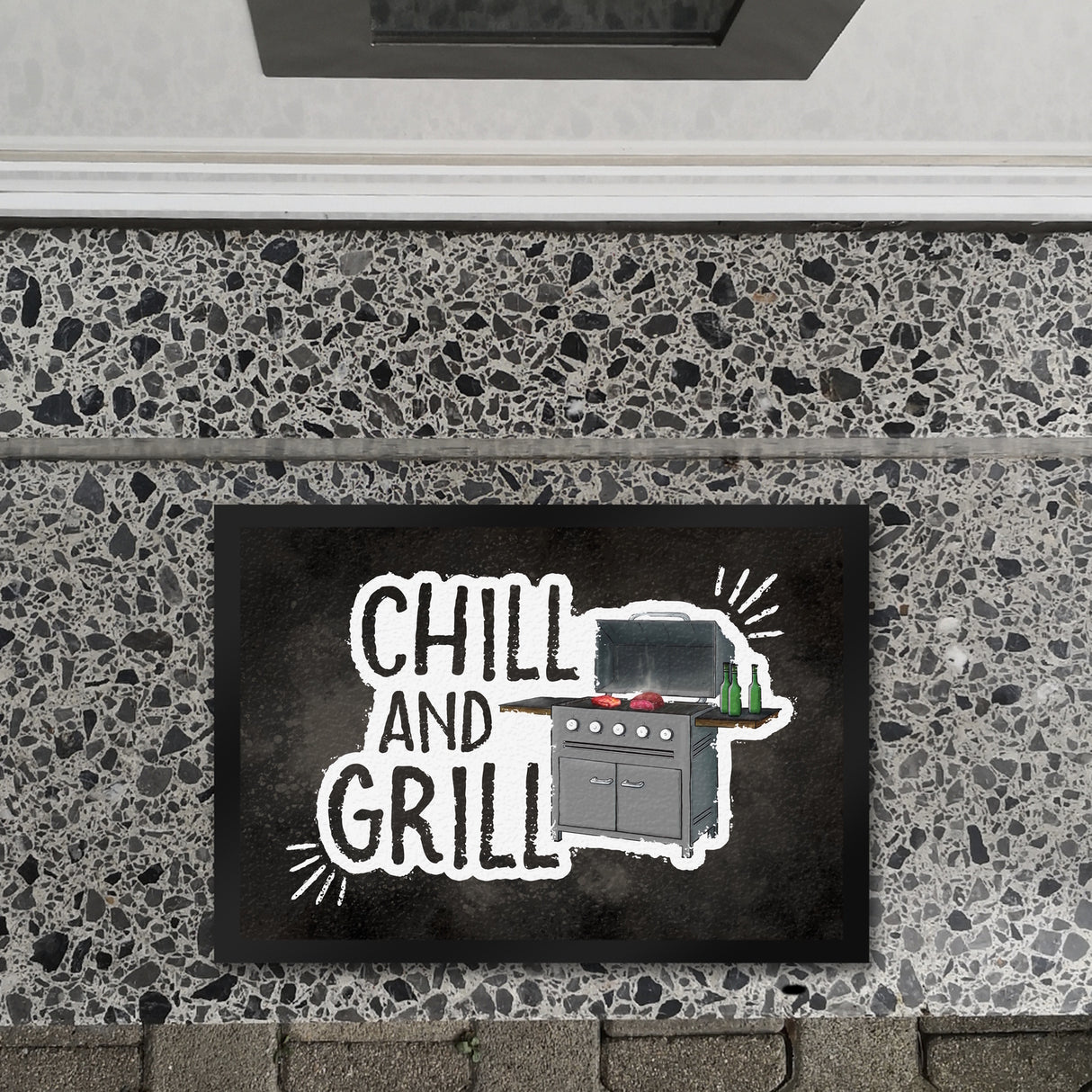 Chill and grill Fußmatte mit Elektrogrill Motiv