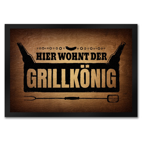 Hier wohnt der Grillkönig Fußmatte