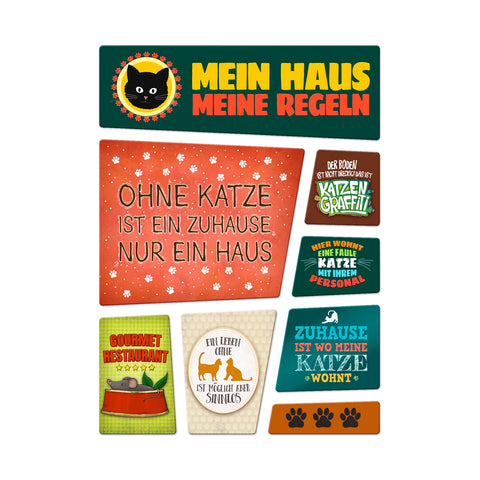 Katzen Kühlschrankmagnete im 8er Set