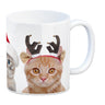 Katzen Tasse Kaffeebecher mit Weihnachtsmotiv