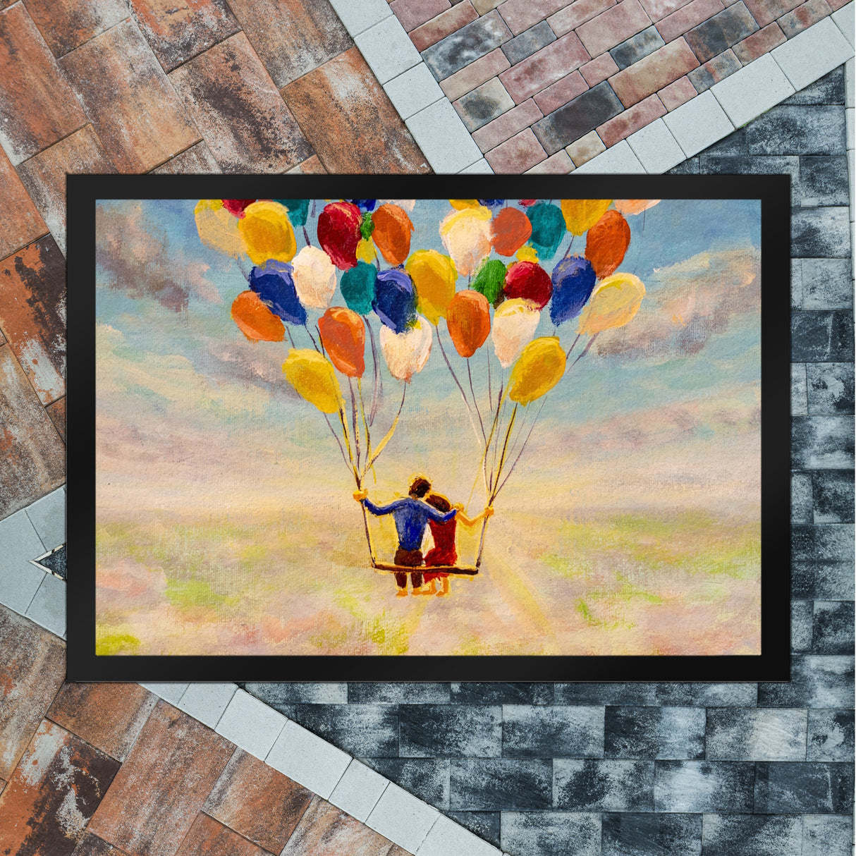 Luftballon Love and Life Fußmatte