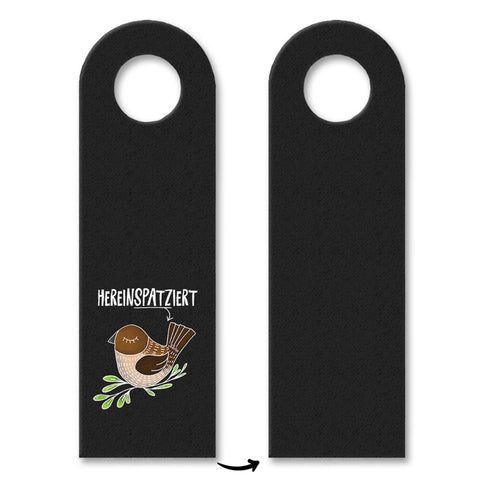 Hereinspatziert Türhänger mit Vogel Motiv