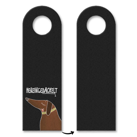 Hereingedackelt Türhänger mit Dackel Motiv