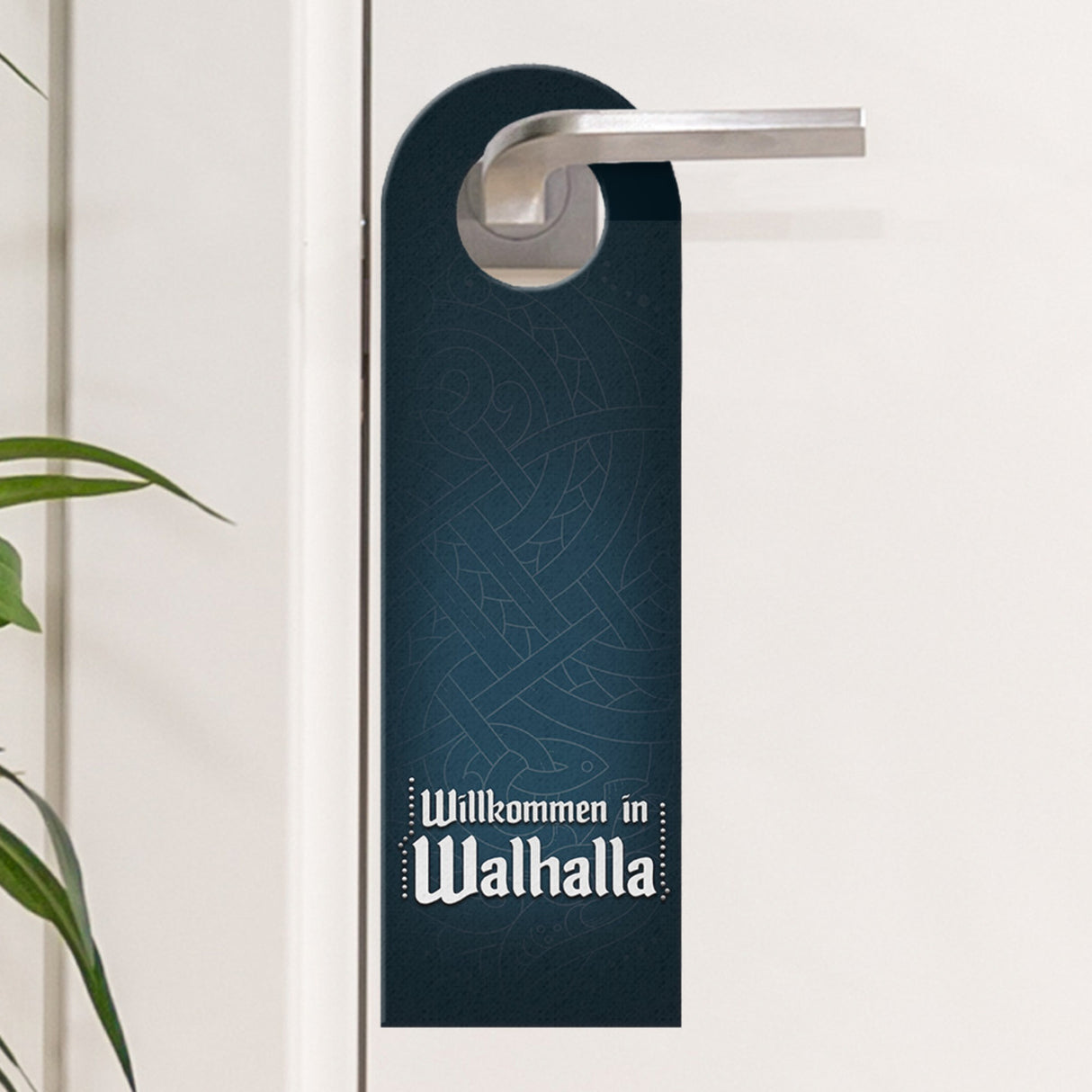 Willkommen in Walhalla Türhänger mit Runen Motiv