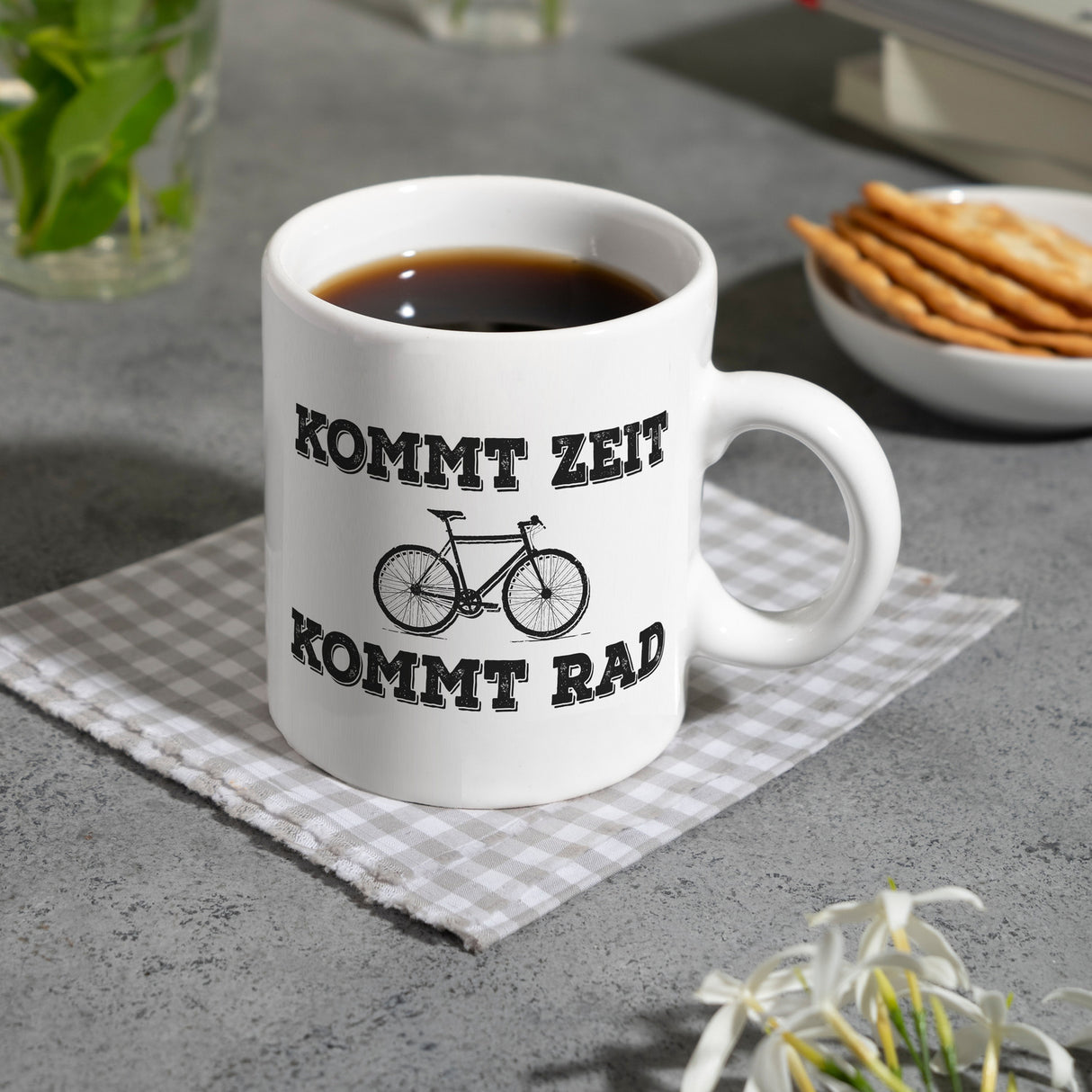 Kommt Zeit kommt Rad Mountainbike Kaffeebecher