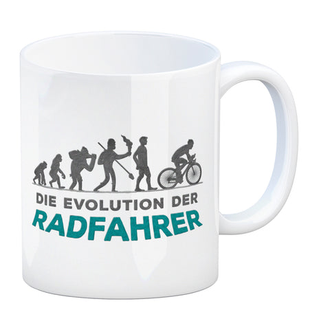Die Evolution der Radfahrer Kaffeebecher