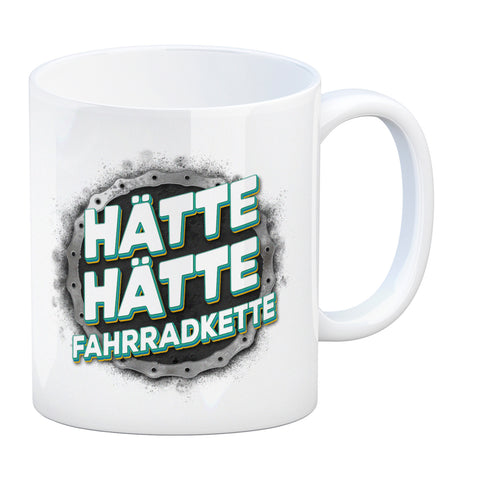 Hätte hätte Fahrradkette Kaffeebecher