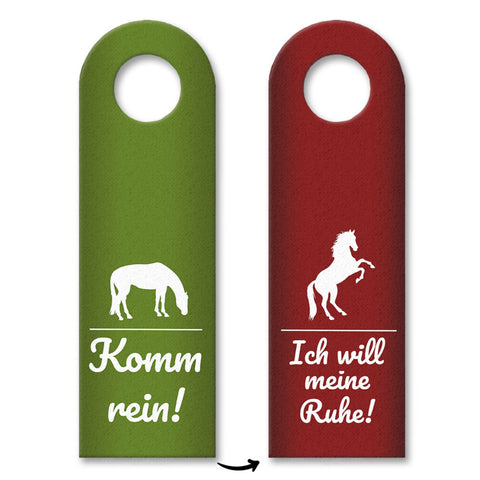 Komm rein - Ich will meine Ruhe Türhänger mit Pferd Motiv