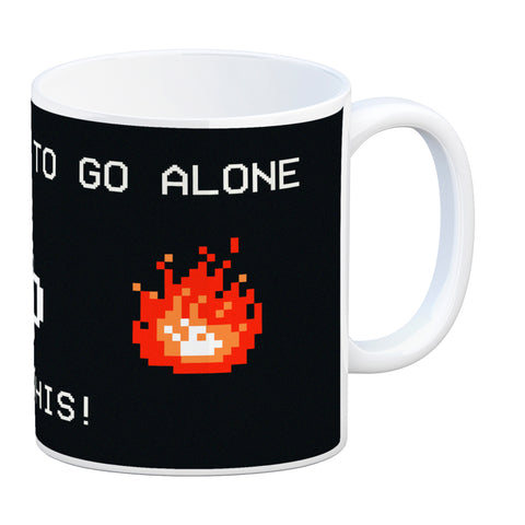 Dangerous to go Alone Kaffeebecher für alle Retro Zocker mit Pixel-Motiv