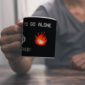 Dangerous to go Alone Kaffeebecher für alle Retro Zocker mit Pixel-Motiv