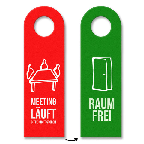 Meeting läuft - Raum frei Türanhänger