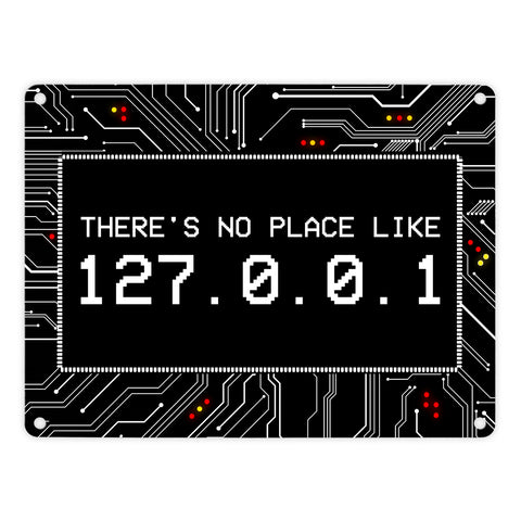 Localhost Metallschild mit IP Adresse 127.0.0.1