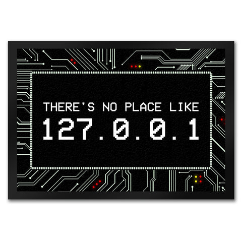 There's no place like 127.0.0.1 Localhost Fußmatte mit IP Adresse