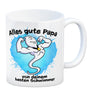 Papas bester Schwimmer Kaffeebecher mit Samen Illustration