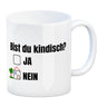 Kaffeebecher Bist du kindisch mit Häuschen - Tasse