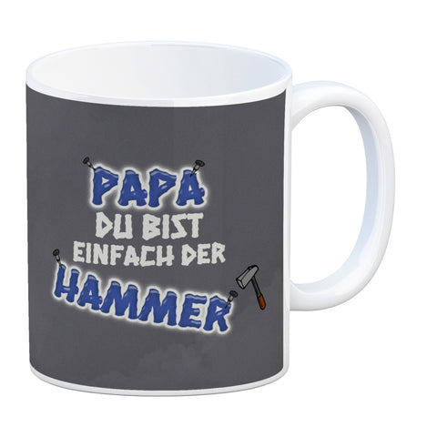 Kaffeebecher Papa Du bist einfach der Hammer - Vatertag Tasse