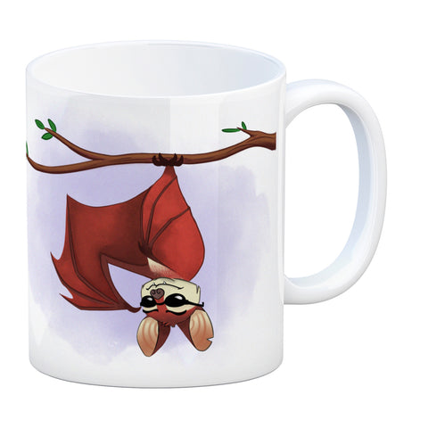 Ich liebe es abzuhängen Kaffeebecher mit lustiger Fledermaus