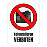 Fotografieren verboten Verbotsschild im Comic-Stil