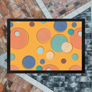 Bunte Kreise Design Fußmatte mit schönem buntem Muster