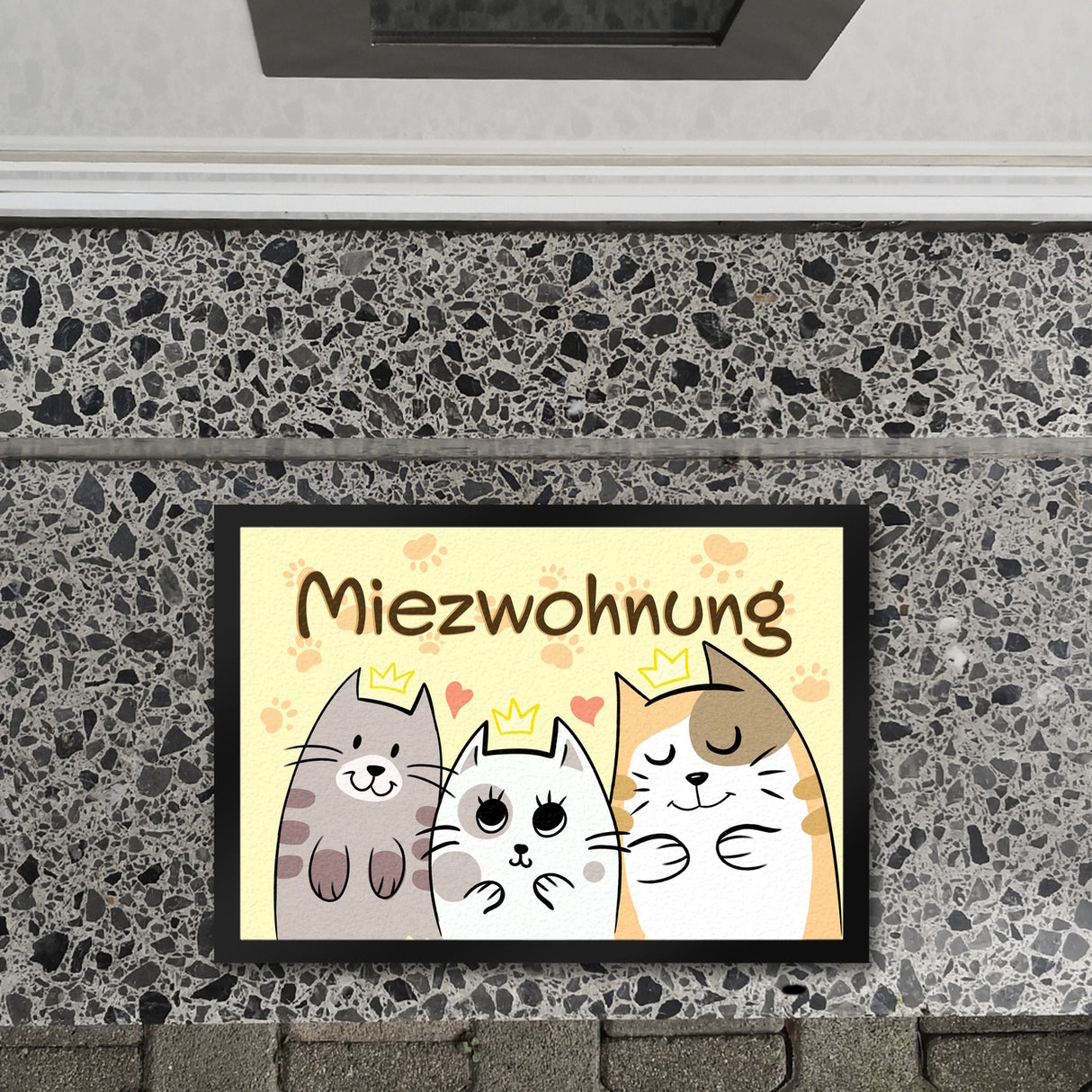 Miezwohnung Fußmatte mit drei süßen Katzen für alle Katzenliebhaber